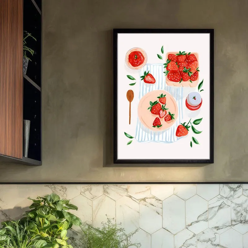 Berry Fusion Archival Canvas Wall Art - Black media 3