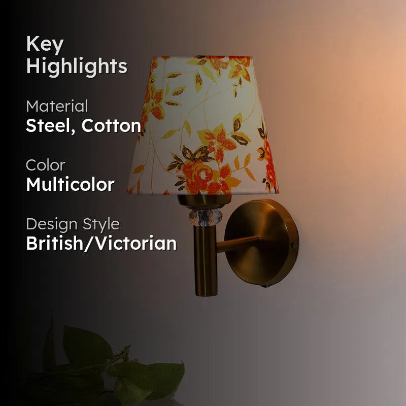 Garden Lights Steel & Cotton Wall Lamp - Orange media 2