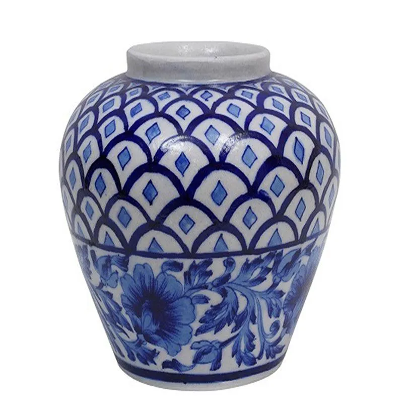 Cerulean Handpainted Vase media 4
