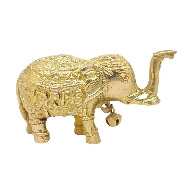 Elphant Brass Showpiece - Gold media 3