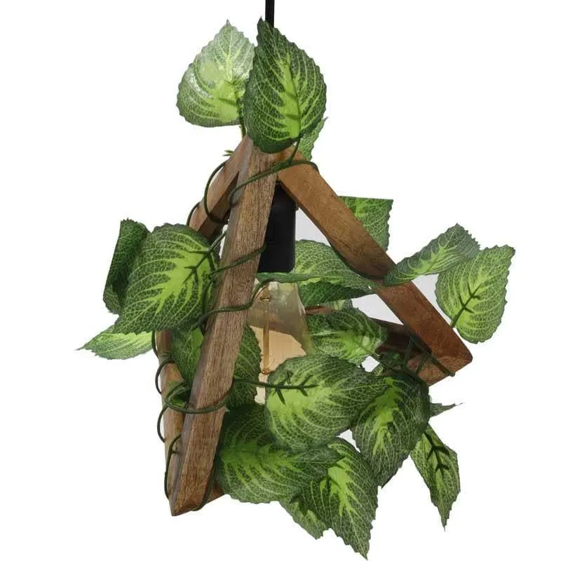 Leafy Triathron Wooden Ceiling Lamp media 4