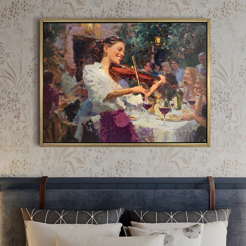 Violin Serenade Canvas Wall Painting With Frame media 5