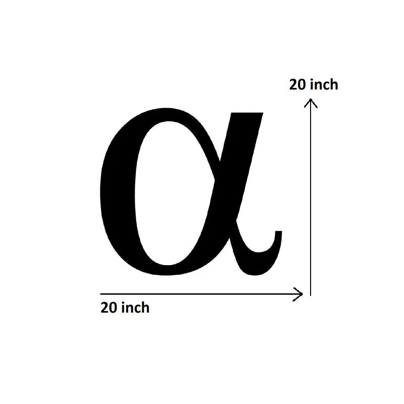Alpha Symbol Black Iron Wall Accent media 5