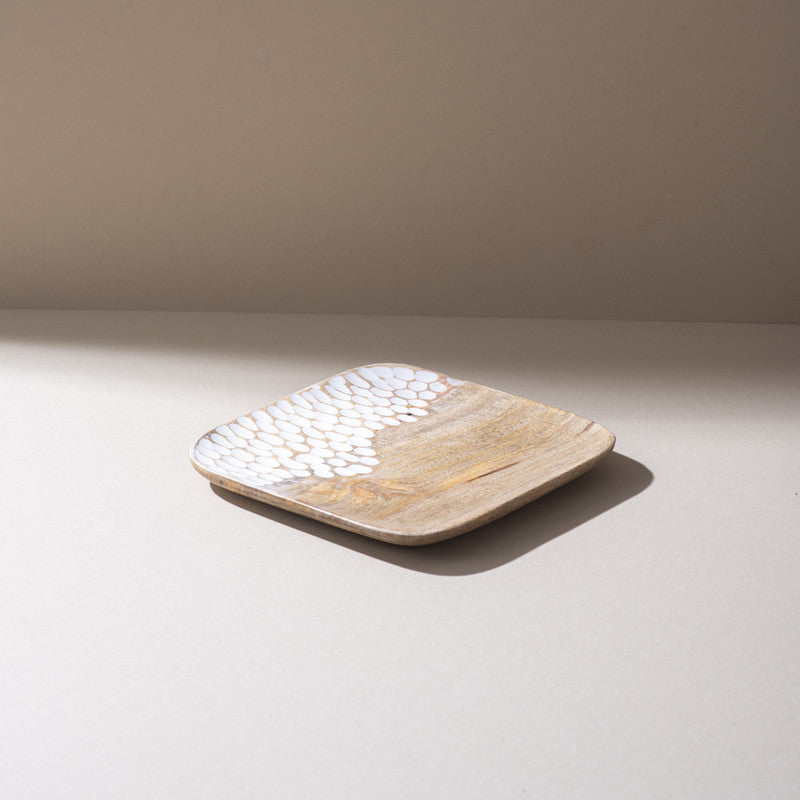 Dot Whimsy Handcrafted Mango Wood Platter