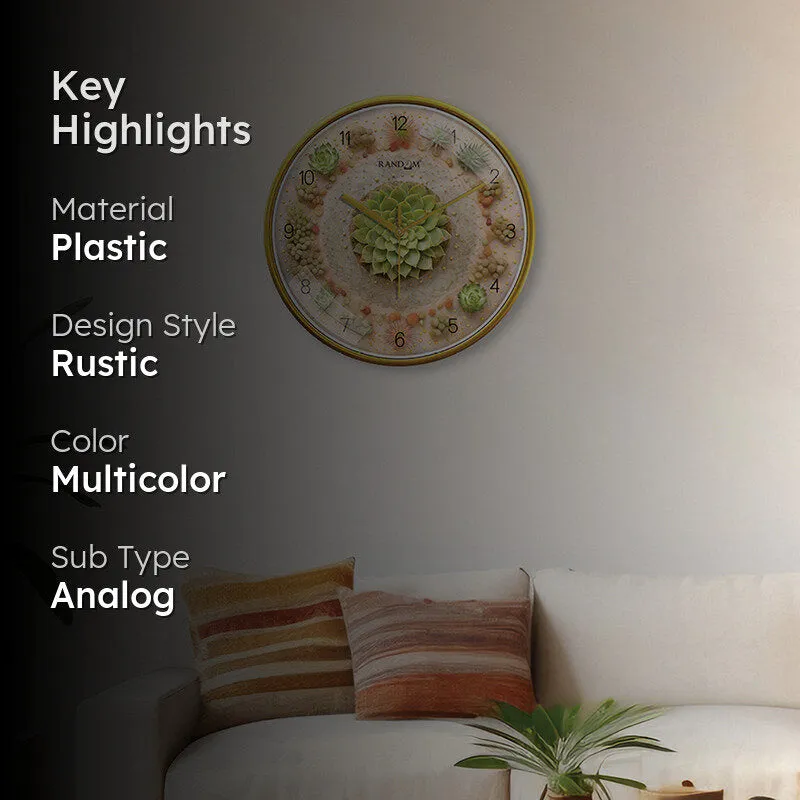 Floral Flux Analog Wall Clock media 2