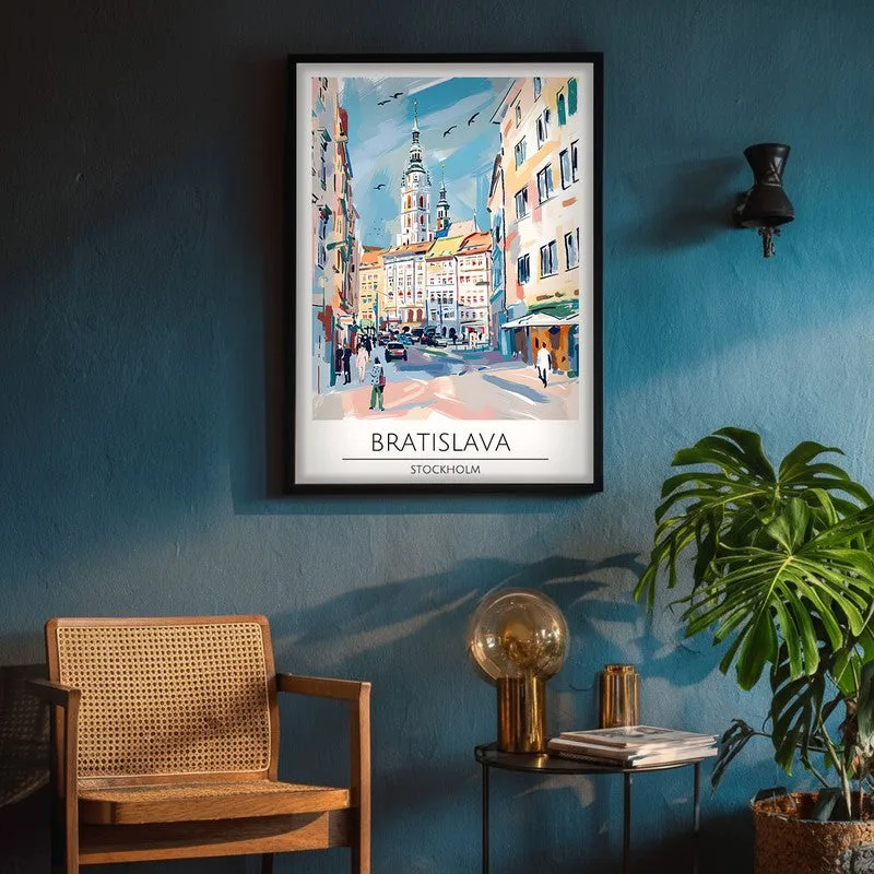 Vintage Bratislava Framed Canvas Wall Painting media 4