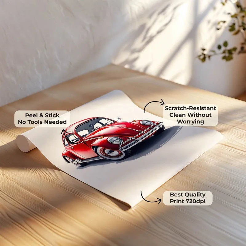 Retro Beetle Charm Wall Poster media 7
