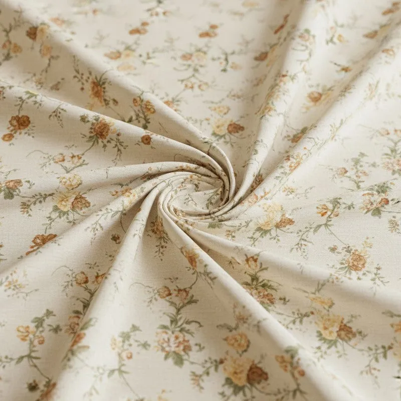 Esmeralda Floral Printed Cotton Bedsheet (Yellow) - 180 TC media 5