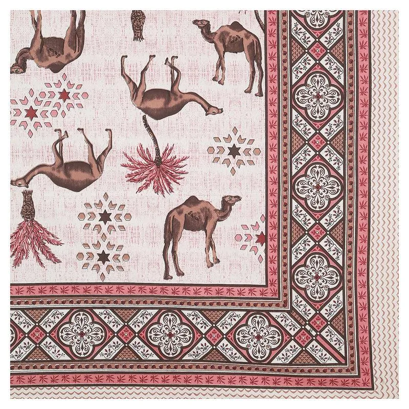 Anika Cotton Bedsheet (Pink,White) - 180 TC media 6