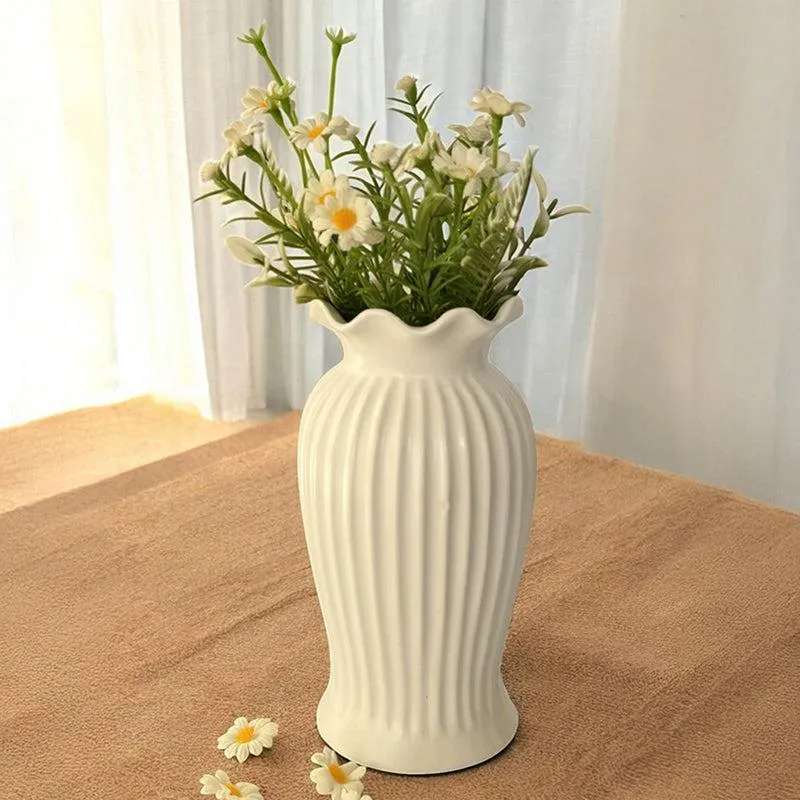 Mist Maven Ceramic Vase - White media 3