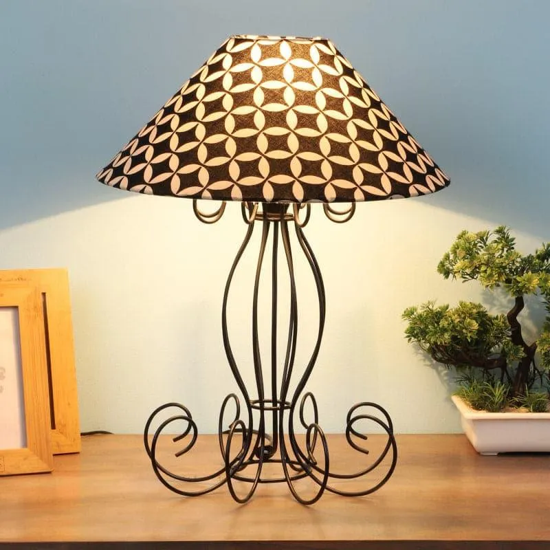 Tatania Kaito Fabric Table Lamp - Black,White media 1