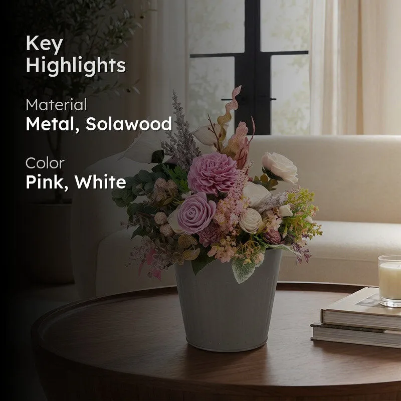 Epto Solawood Floral Bunch In Metal Pot media 2