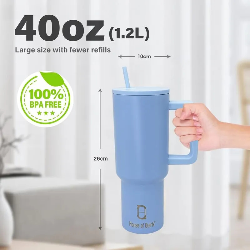 Hydra Boost Stainless Steel Tumbler (1200 ML) - Mist Blue media 8