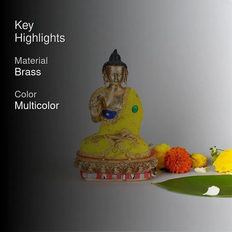 Charming Gautam Buddha Brass Idol media 2