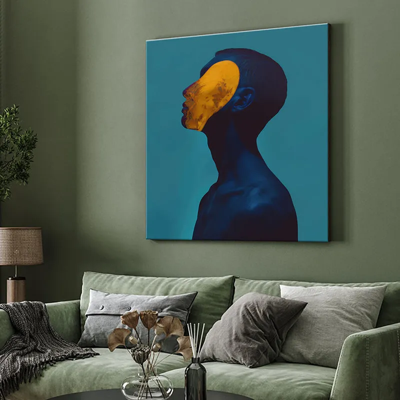 Yellow Mask Poly Canvas Wall Painting media 4