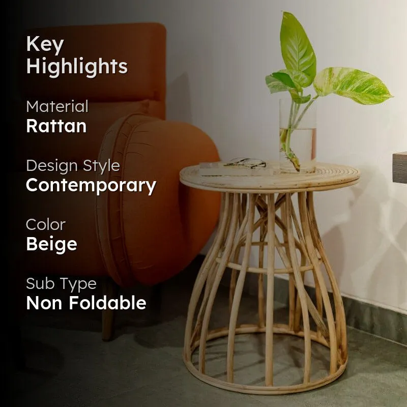 Nereus Rattan Accent Table media 2