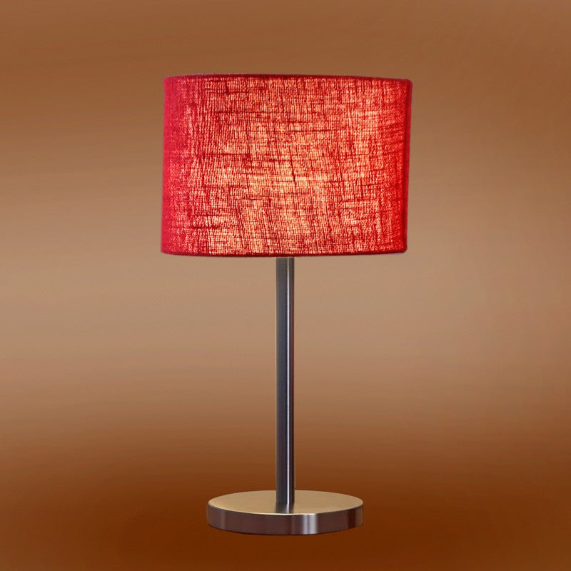 Noctra Aura Glow Metal Table Lamp - Maroon media 7