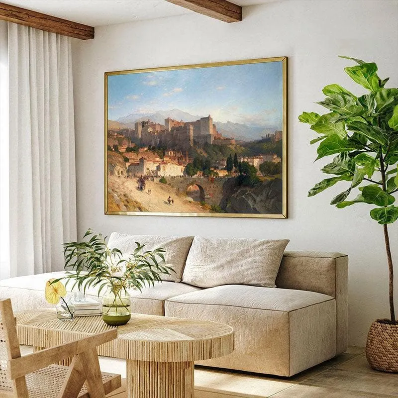 The Hill Of The Alhambra Canvas Wall Painting - Black Frame media 3