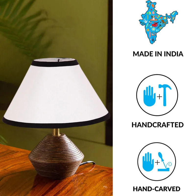 Yami Cone Wooden Table Lamp - White,Black,Brown media 5