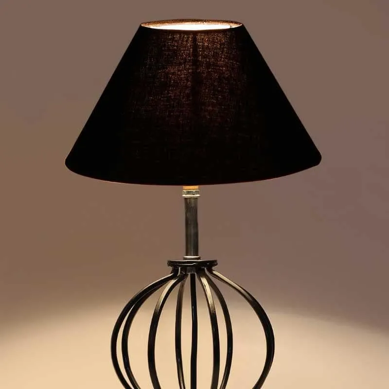 Boop Solid Fabric Table Lamp - Black media 1