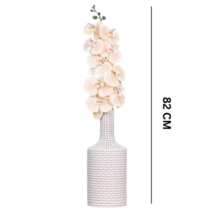 Graceful Artificial Orchids Flower Stick - Peach media 5