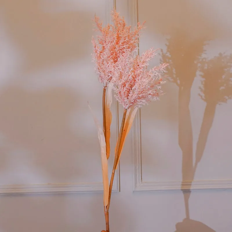 Faux Pearl Millet Grass Flower Stick (Pink) - 38 CM media 3