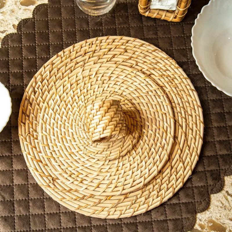 Vrita Rattan Napkin Ring - Set Of Two media 4