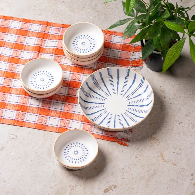 Striped Shell Serving Bowl Set - Seven Piece Set media 3