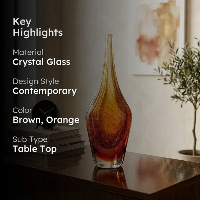 Aurelle Colorfall Crystal Glass Showpiece media 2