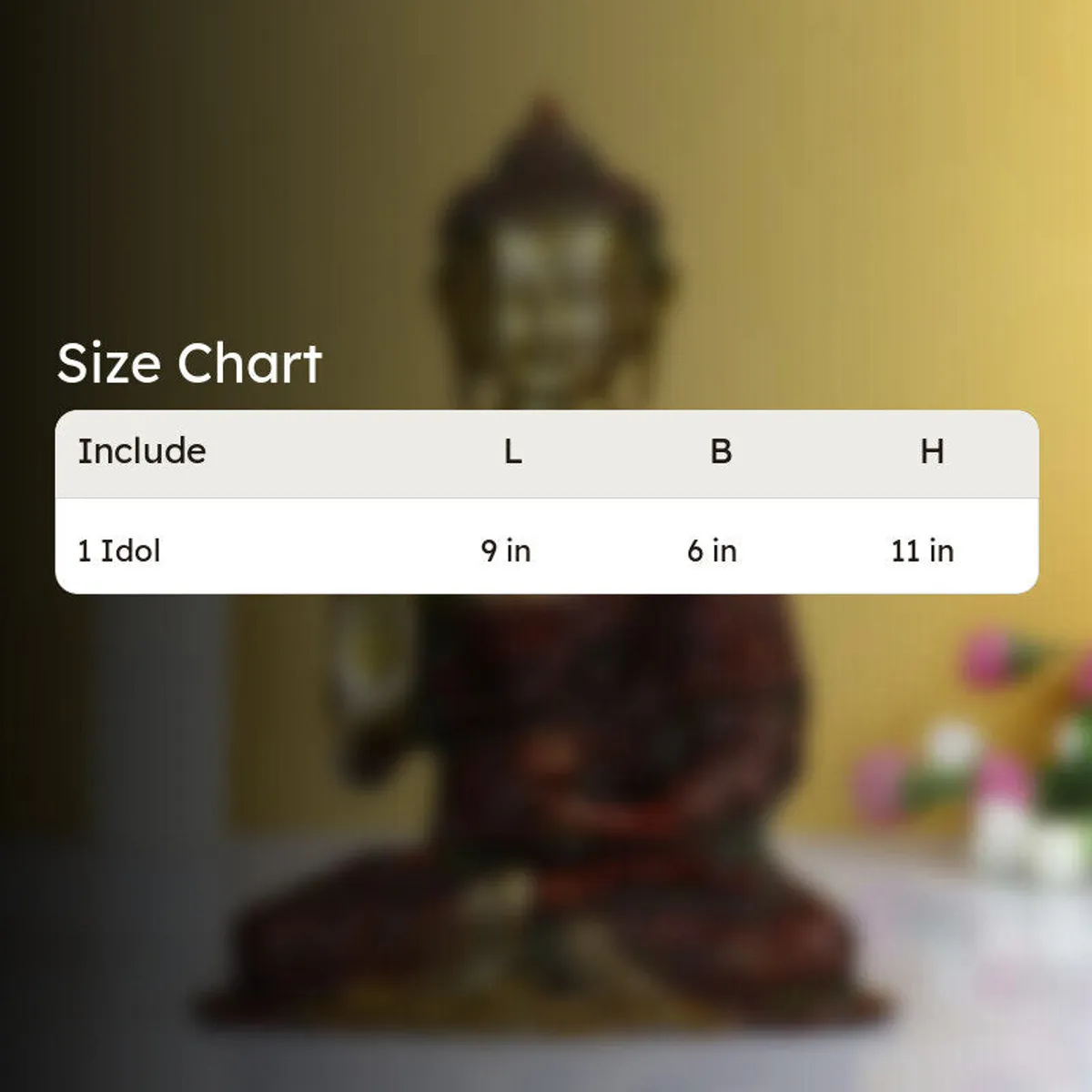 Stillness & Grace Buddha Brass Idol - 10