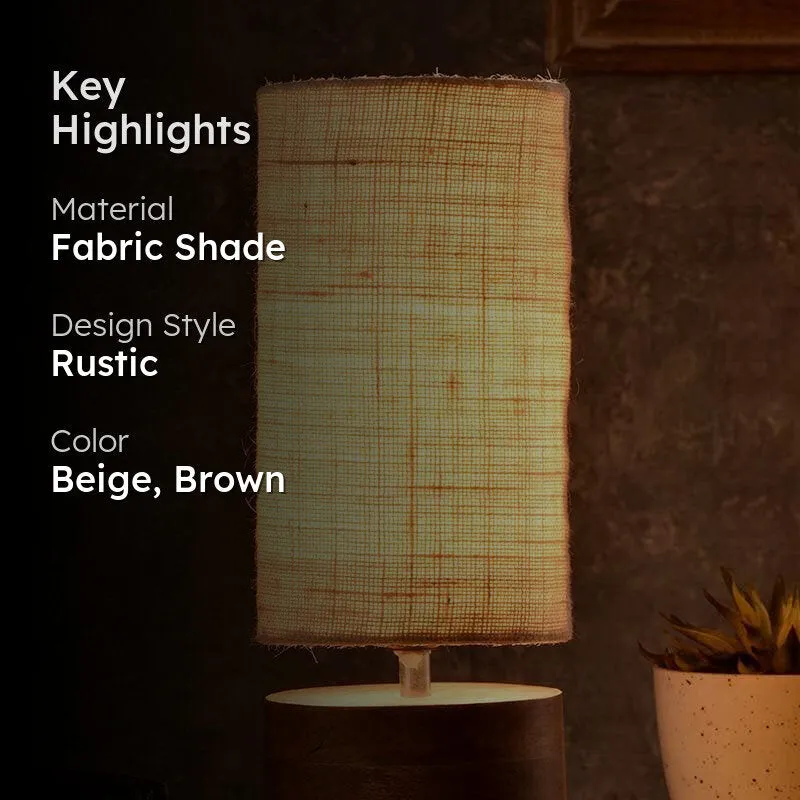 Magic Rustic Fabric Table Lamp - Beige media 2