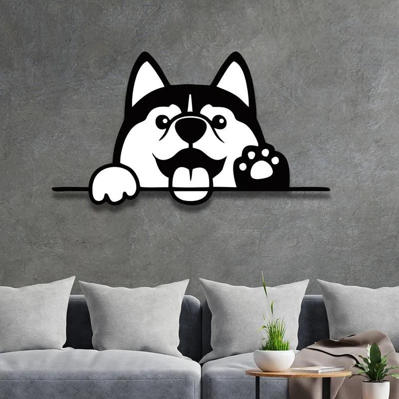 Woof & Wave Monochrome Wood MDF Wall Hanging media 1