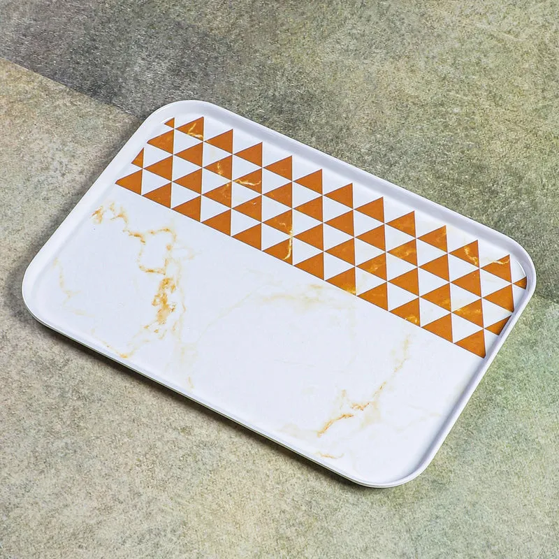 Mivano Melamine Serving Tray - Beige & Brown media 5