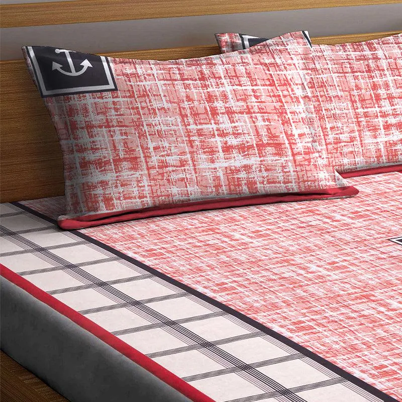 Beluga Checkered Bedsheet - 150 GSM media 4