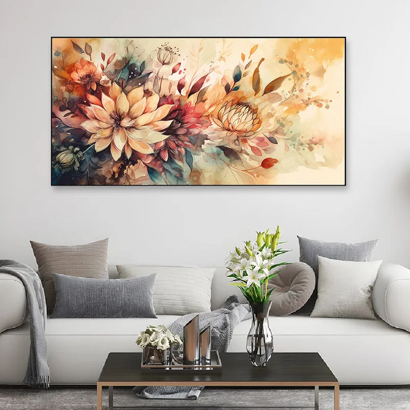 Pastel Fluer Floral Canvas Wall Painting media 3