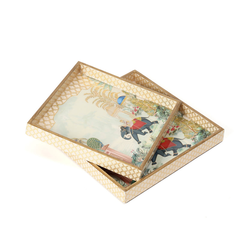 Royal Haathis Square Serving Tray - Set Of Two media 6