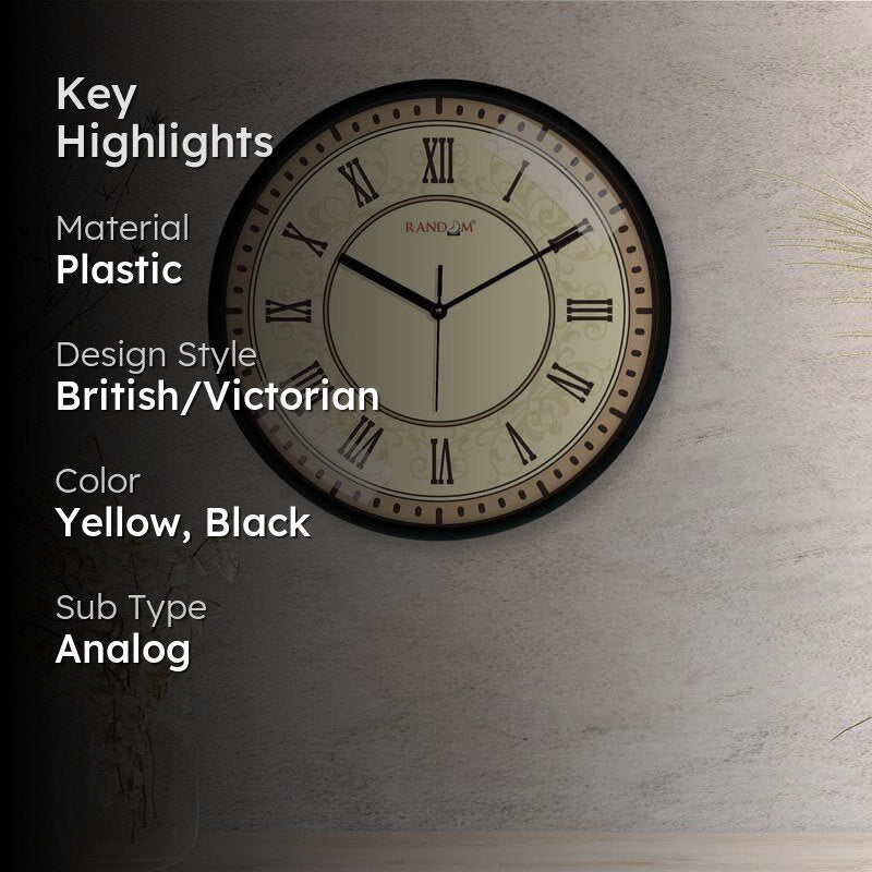Roman Beige Wall Clock media 2
