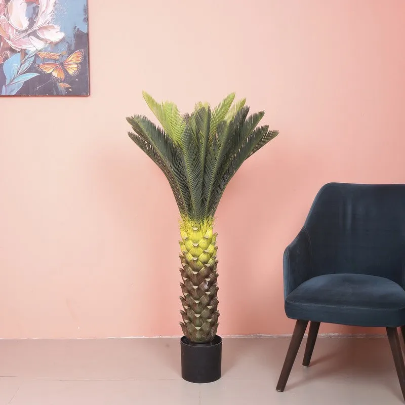 Japanese Sago Palm Artificial Plant With Black Plastic Pot media 3