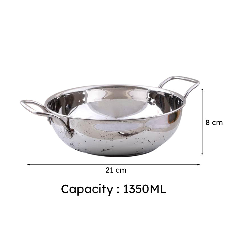 Toyo Induction Safe Kadhai - 1350 mL / 7 Inches media 6