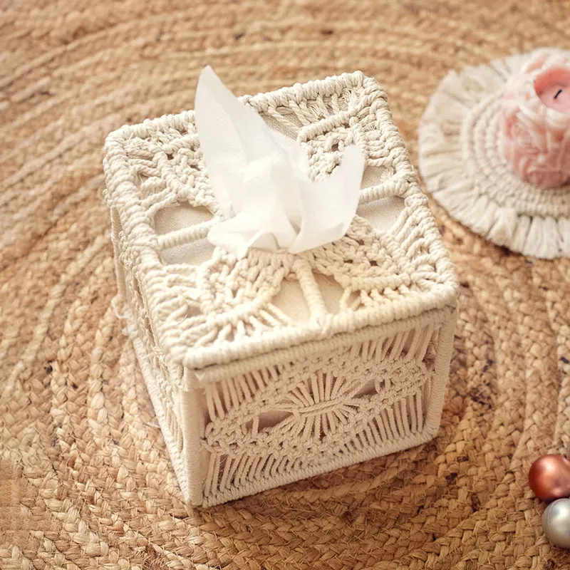 Jahan Macrame Tissue Holder media 5