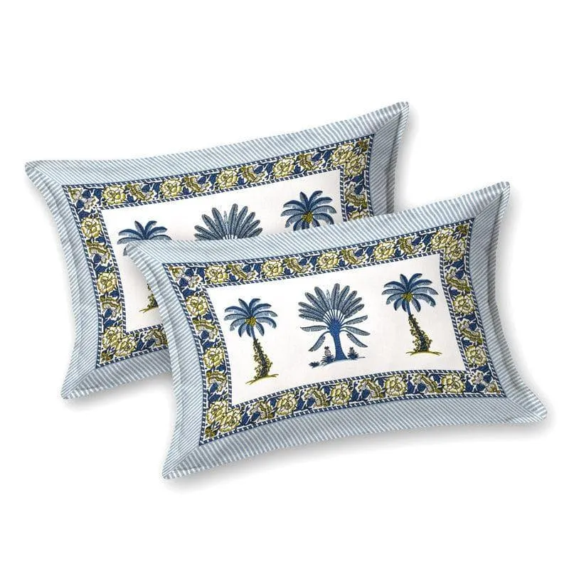 Kanishka Printed Cotton Bedsheet (Blue) - 140 TC media 6