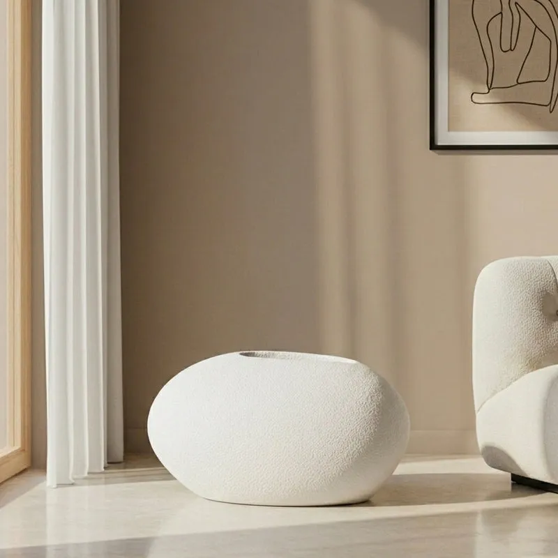 Pebblora Floor Planter - White - 3