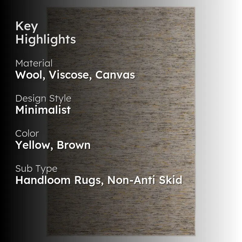 Heritage Hand Loomed Wool Rug - Yellow & Brown media 2