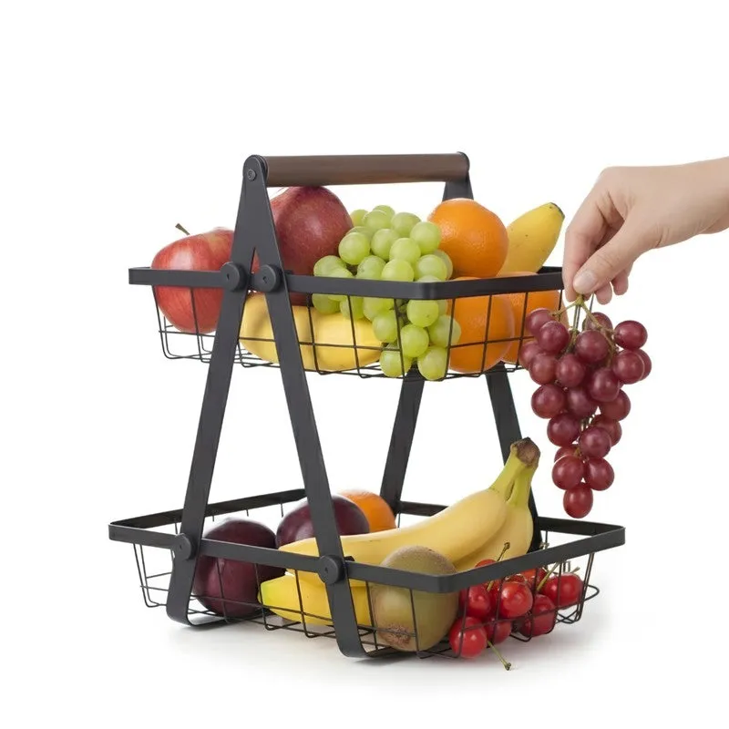 LuxeTier Fruit Basket - Black media 3