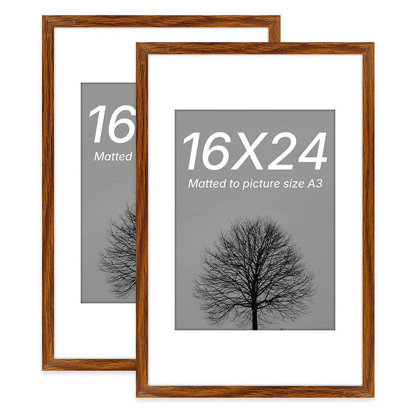 Driftwood Charm Rectangle Photo Frame (Brown) - Set Of Two media 3