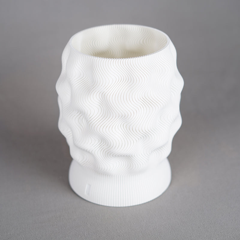 Eco Spark 3D Printed Table Lamp - White media 5