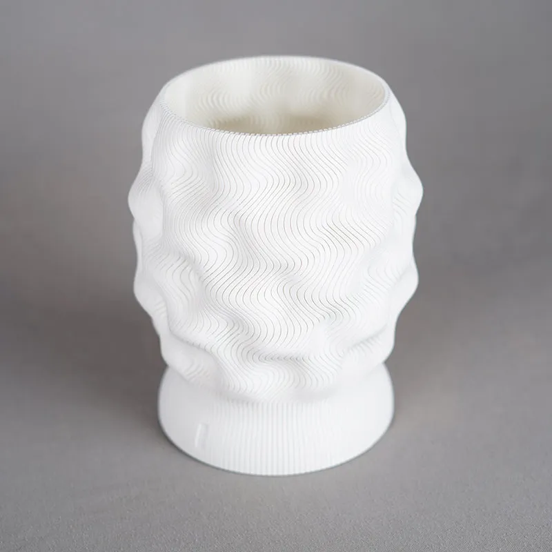 Eco Spark 3D Printed Table Lamp - White media 5
