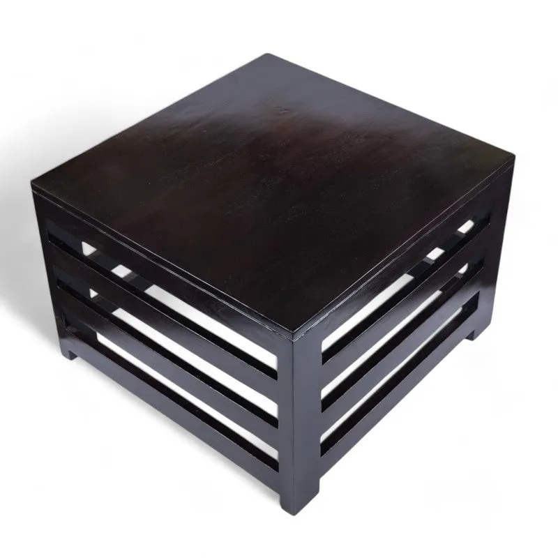 Pervon Sheesham Wooden Center Table - Black media 4