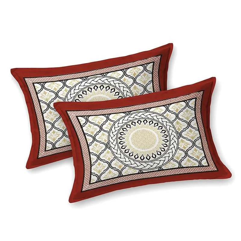 Riviera Printed Cotton Bedsheet (Ivory) - 180 TC media 4