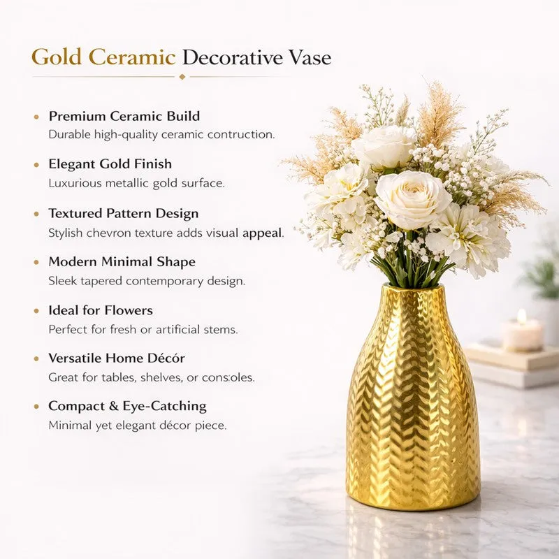 Sculptora Ceramic Vase - Gold media 7
